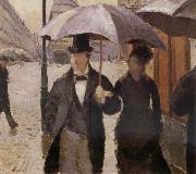 Gustave Caillebotte Detail of Rainy day in Paris oil painting reproduction